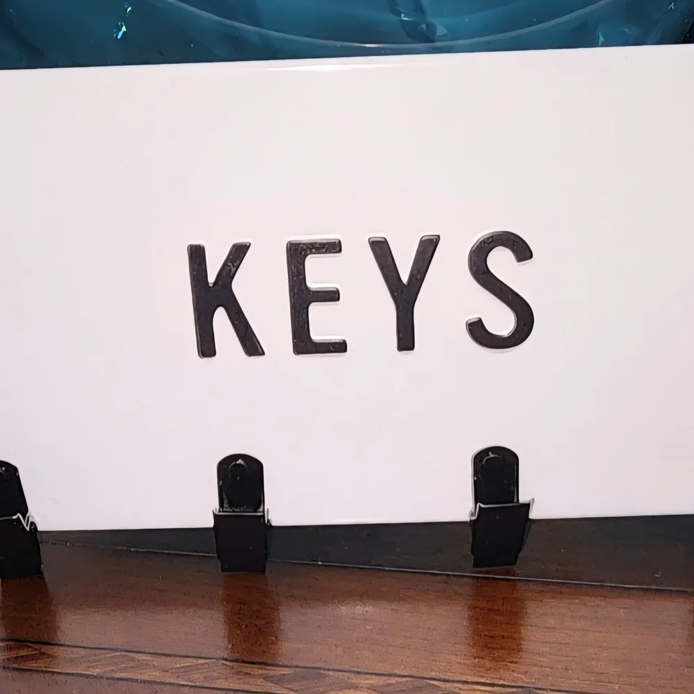 White and Black 'KEYS' Wall Decor